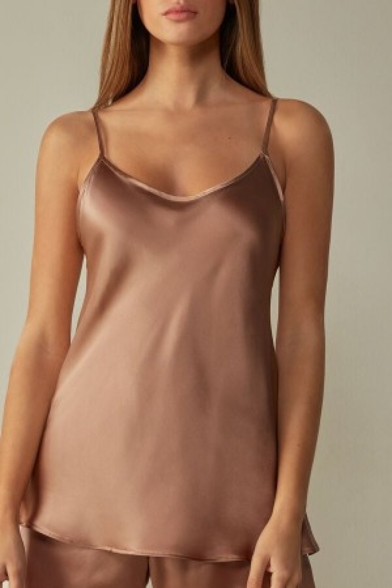 Intimissimi Top in Silk Satin Natural | SBENY45132